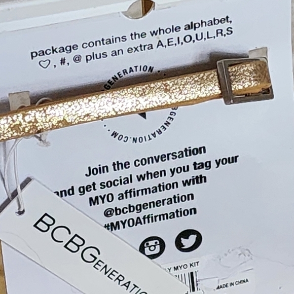 NWT BCBG Gold & Silver Build Your Name Bracelet - Picture 7 of 10